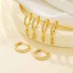 LOVE Letter Pendant Hoop Earrings Suit - Image 3