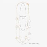 Pearl Choker Clavicle Chain Cross - Image 4