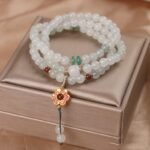 Chinese Style Retro Multi-circle Hetian Jade Beaded Bracelet - Image 3