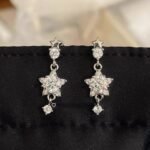 Bling Star Zircon Titanium Steel Studs, Exquisite Star Ear Cuffs & Dangle Earrings - Image 6