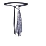 Scarf Belt Accessories For Wome Silk Ribbon Waist Chain Leather - Image 5