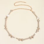 Metal Waist Chain Decorative Belt Dress Suit Chain Accessories Rhinestone Bone Shaped Belt - Image 7